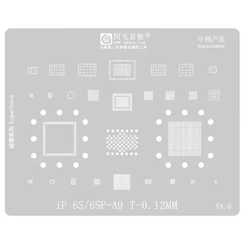Replacement for AMAOE IP 6S/6SP (A9) BGA REWORK STENCIL - Quality Phone Parts in Sri Lanka